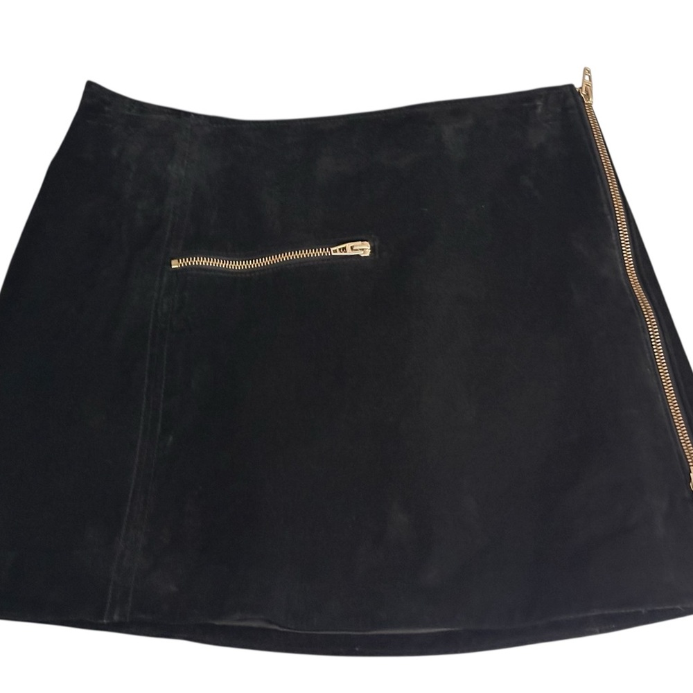 Blank NYC Black Suede Mini Skirt